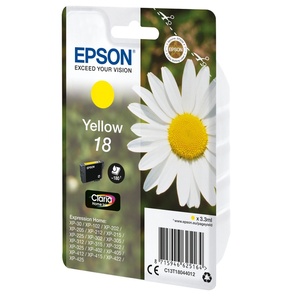 Epson Daisy 18 Claria Home Single Yellow Ink