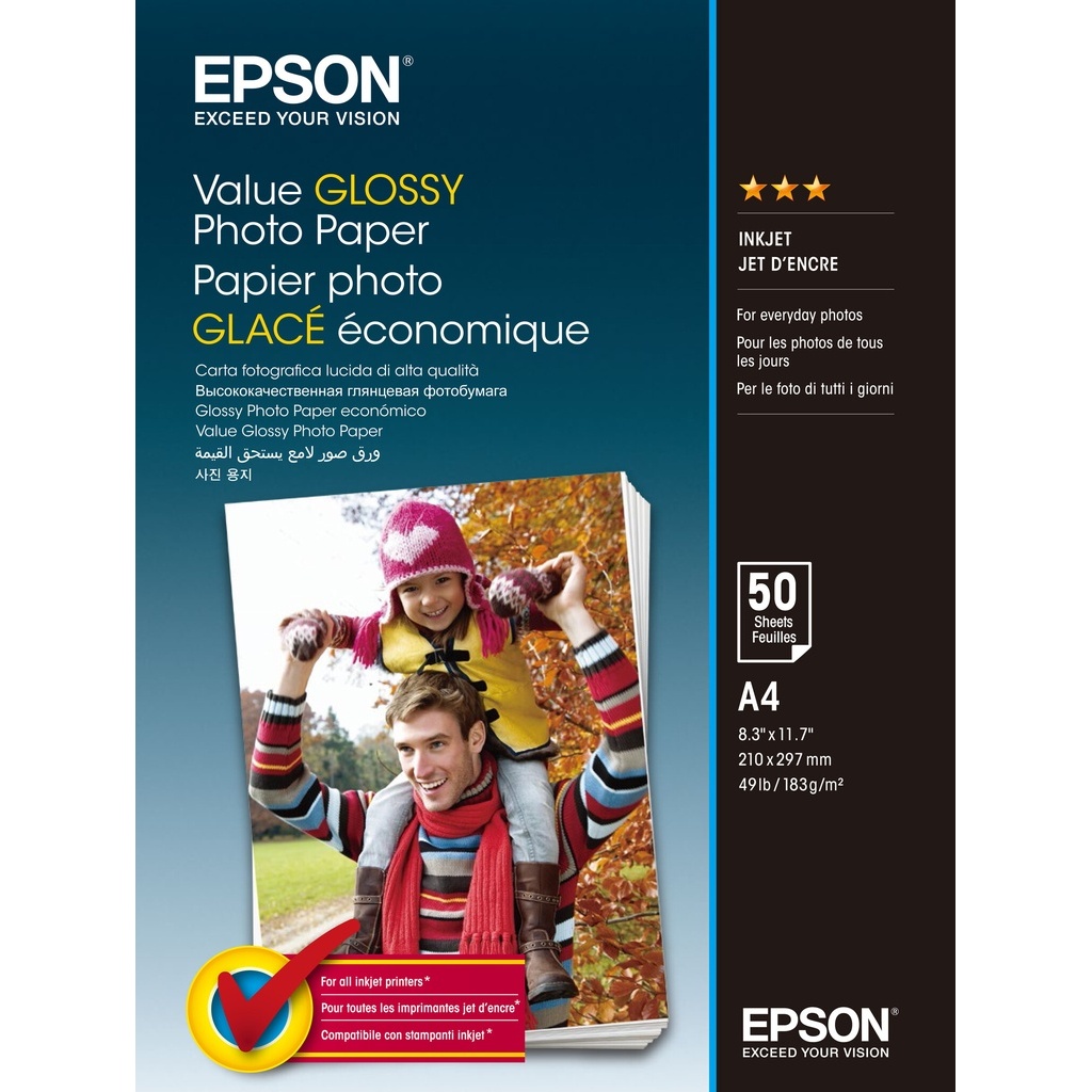 Epson Value Glossy Photo Paper - A4 - 20 sheets
