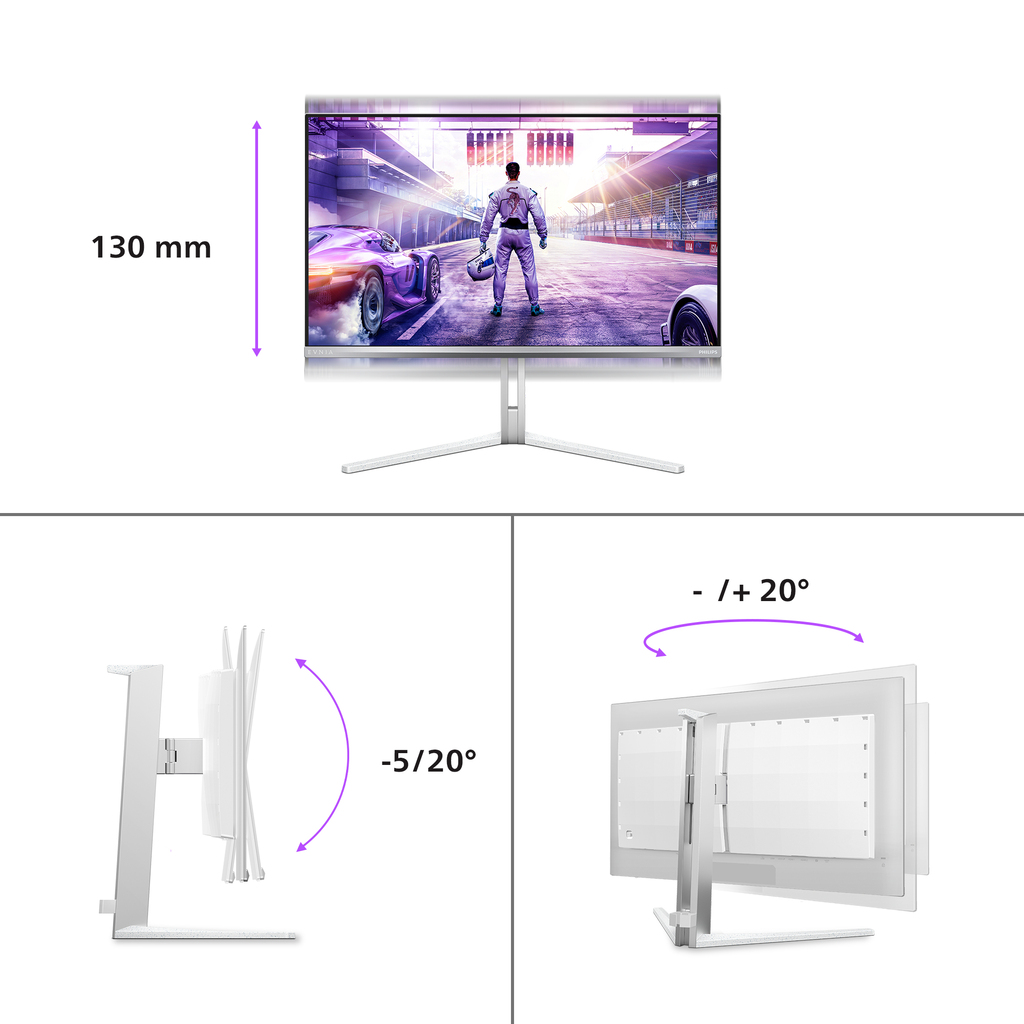 Philips Evnia 8000 27M2N8500/00 computer monitor 67.3 cm (26.5") 2560 x 1440 pixels Quad HD QD-OLED White - Image 6