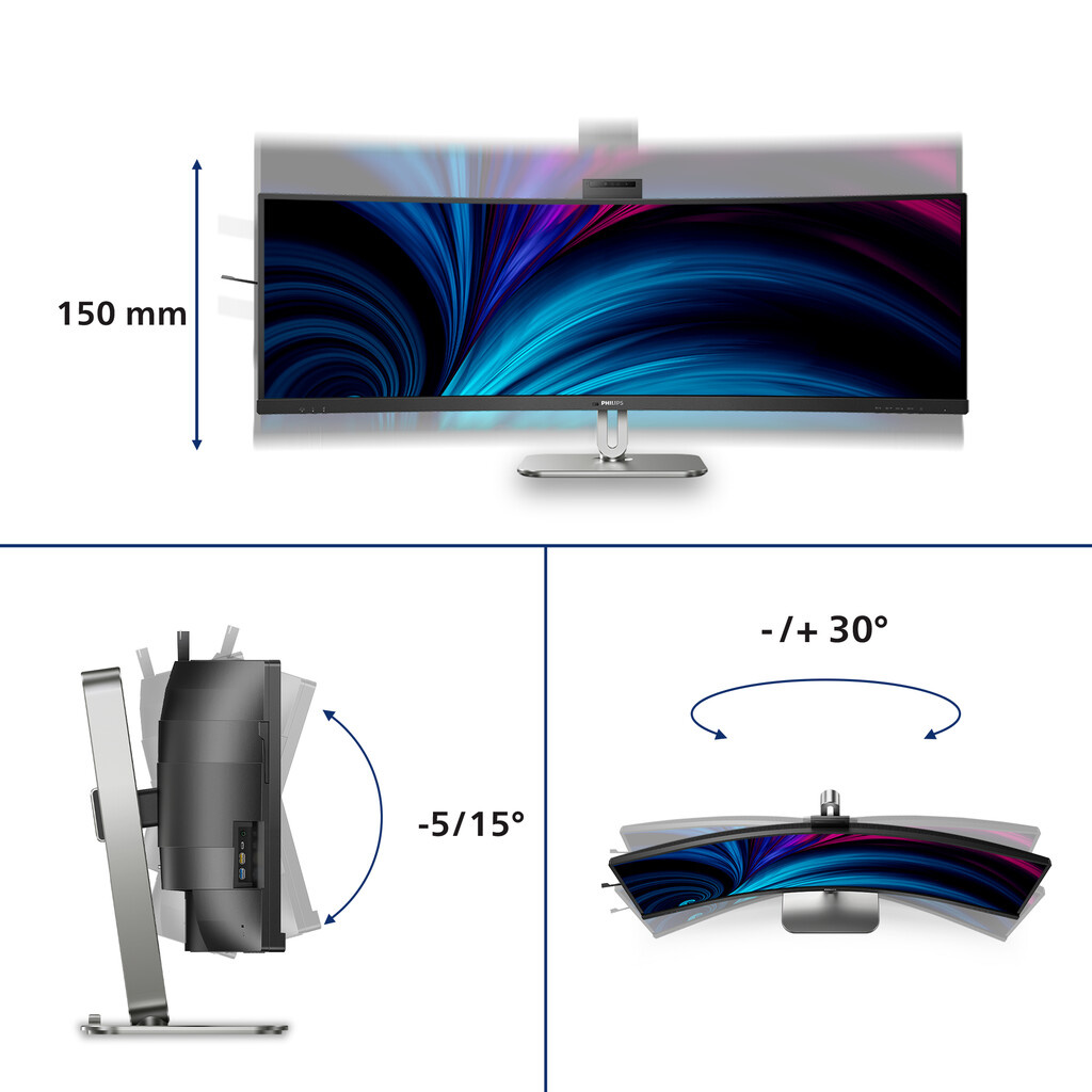 Philips 49B2U6900CH/00 computer monitor 124 cm (48.8") 5120 x 1440 pixels Dual QHD LCD Black - Image 5