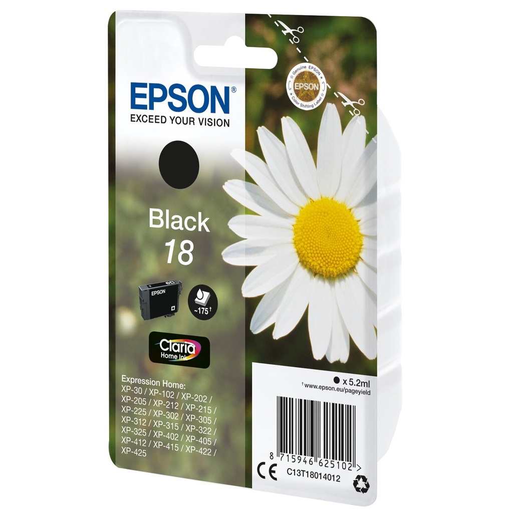 Epson Daisy 18 Claria Home Single Black Ink