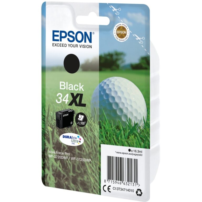 Epson Golf ball 34XL DURABrite Ultra Single Black Ink