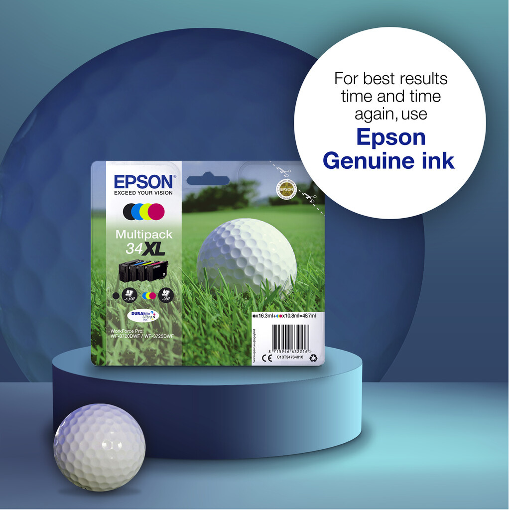 Epson Golf ball 34XL DURABrite Ultra Multipack 4-colours Ink - Image 5