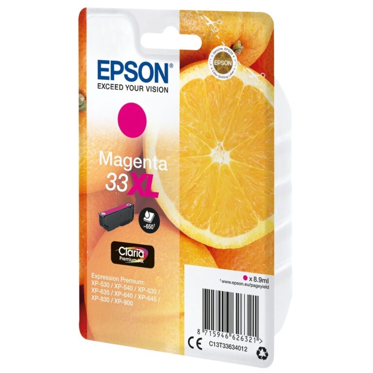 Epson Oranges 33XL Claria Premium Single Magenta Ink