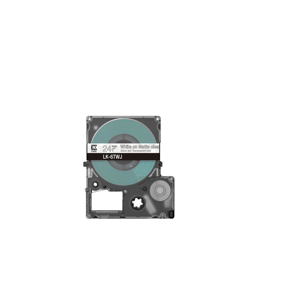 Epson Matte Tape – Clear/White 24mm(8m) – LK-6TWJ - Image 2