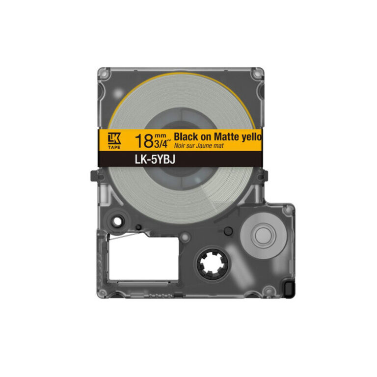Epson Matte Tape – Yellow/Black 12mm(8m) – LK-4YBJ