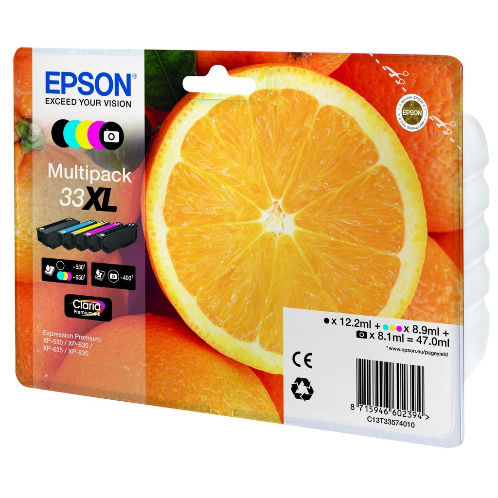 Epson Oranges 33XL Claria Premium Multipack 5-colours Ink