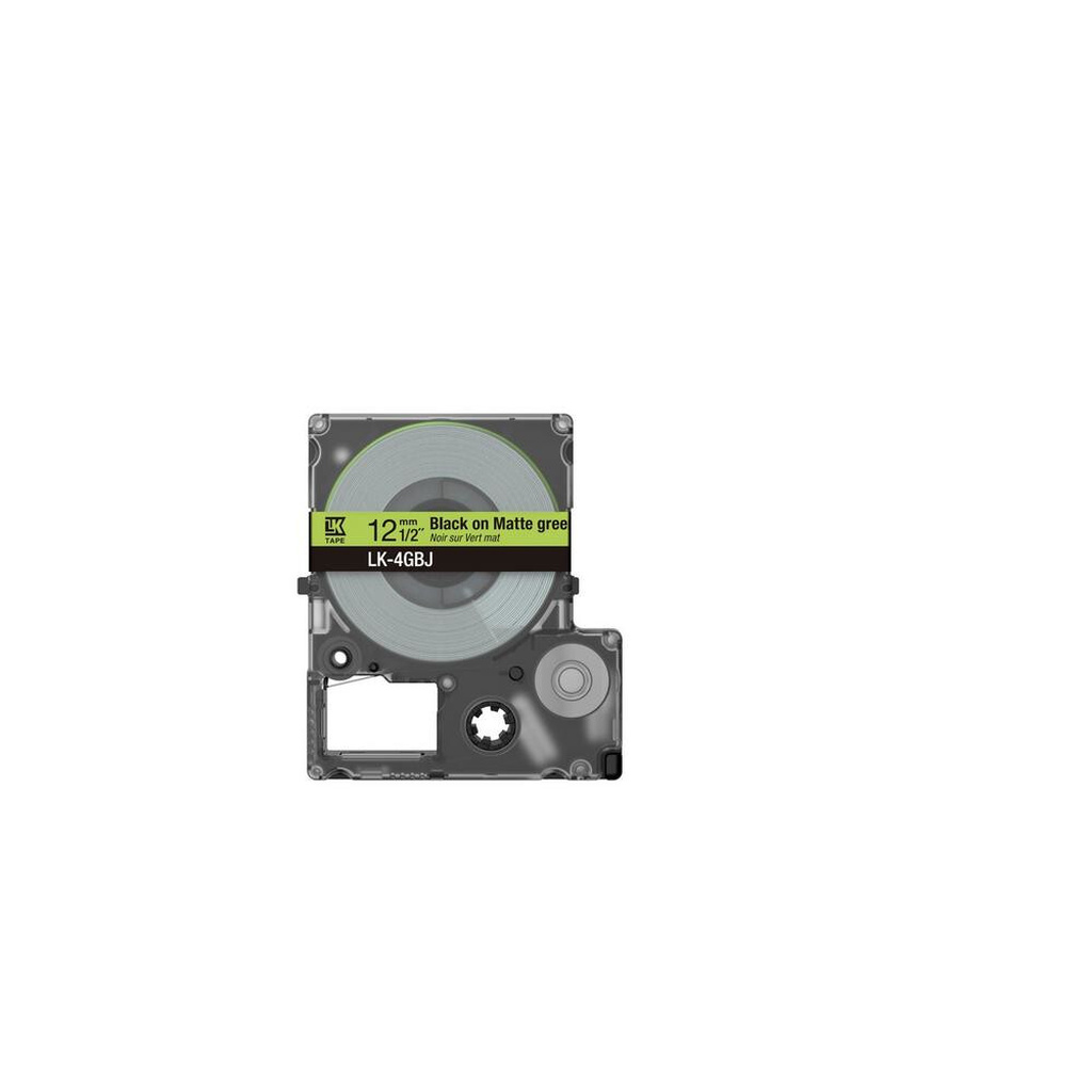 Epson Matte Tape – Green/Black 12mm(8m) – LK-4GBJ - Image 3