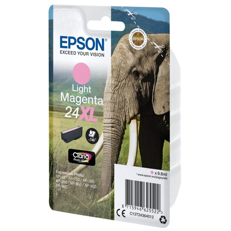 Epson Elephant 24XL Claria Photo HD Single Light Magenta Ink