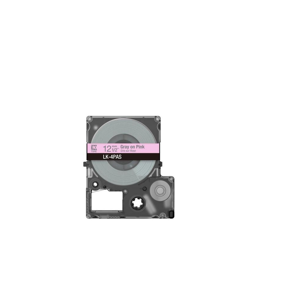 Epson Colour Tape – Pink/Grey 12mm(8m) – LK-4PAS - Image 2