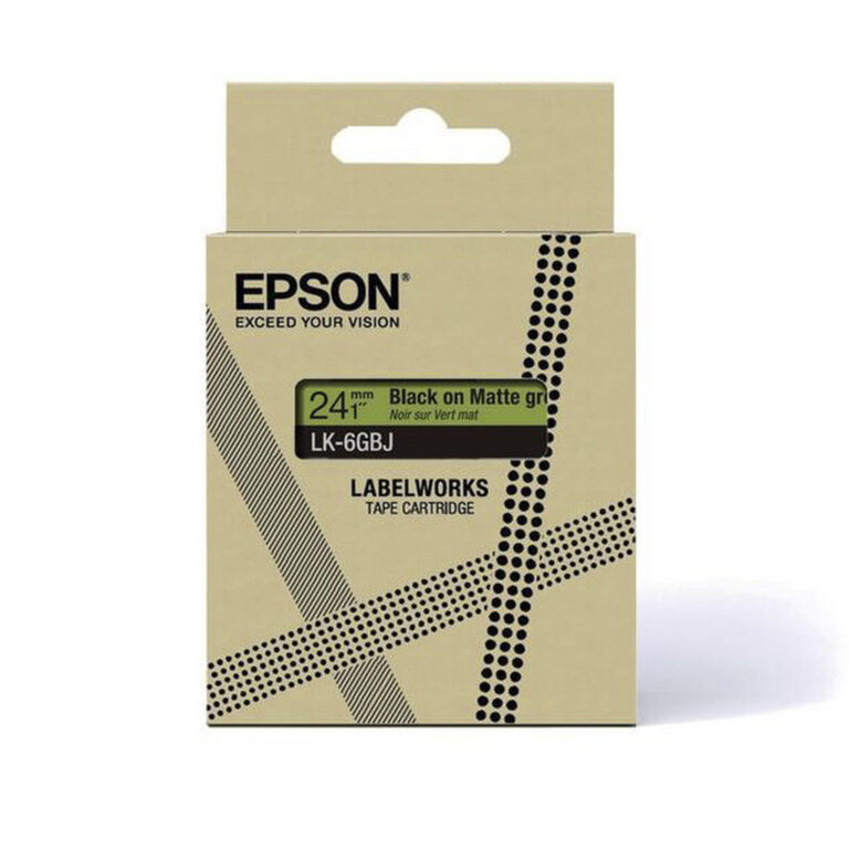 Epson Matte Tape – Green/Black 18mm(8m) – LK-5GBJ
