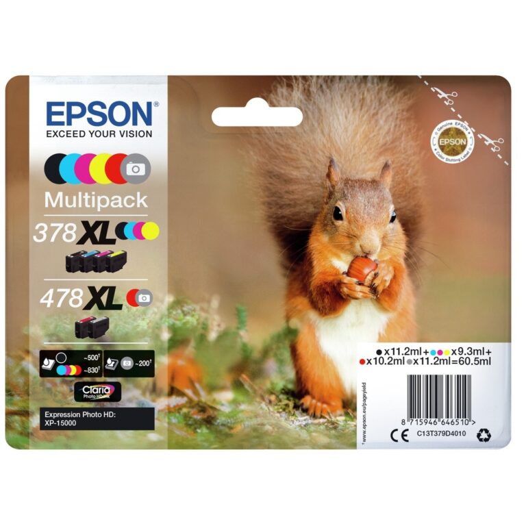 Epson Squirrel 378XL / 478XL Claria Photo HD Multipack 6-colours Ink