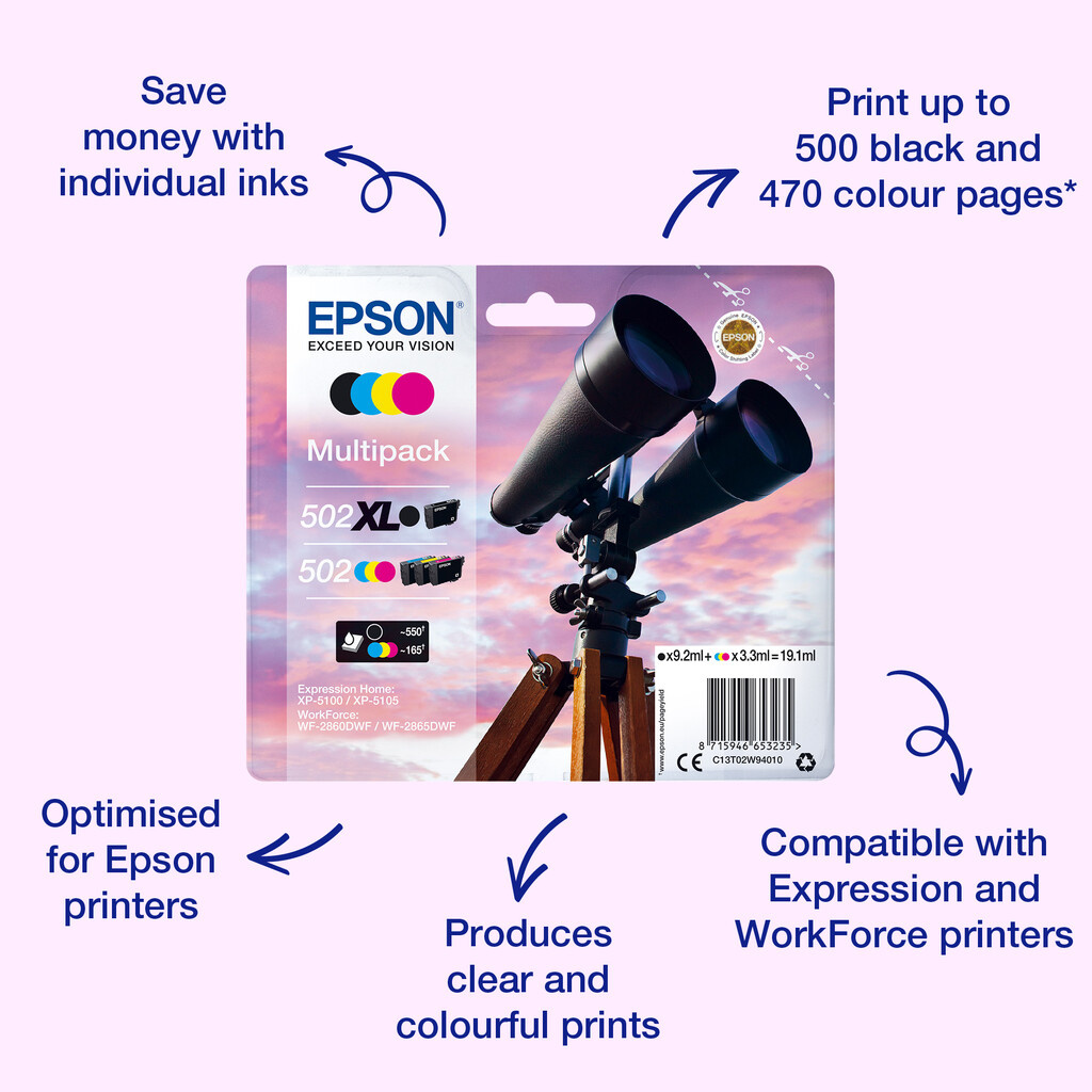 Epson Singlepack Yellow 502XL Ink - Image 2