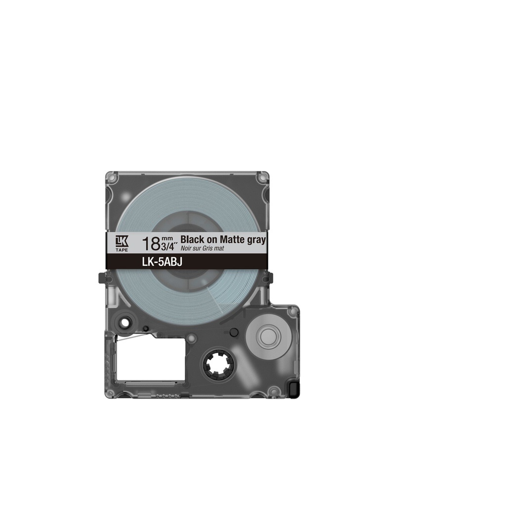 Epson Matte Tape – Grey/Black 18mm(8m) – LK-5ABJ - Image 3