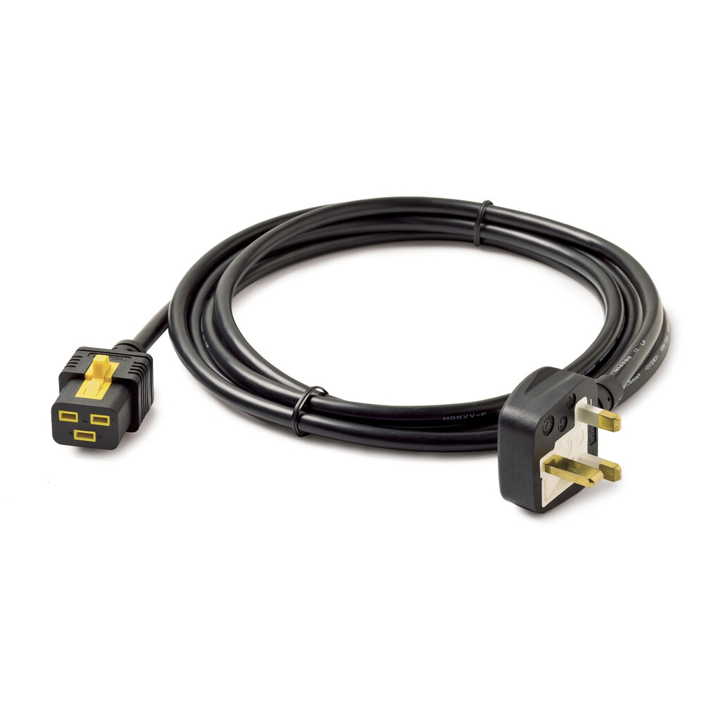 APC Power Cord, Locking C19 to BS1363A (UK), 3.0m