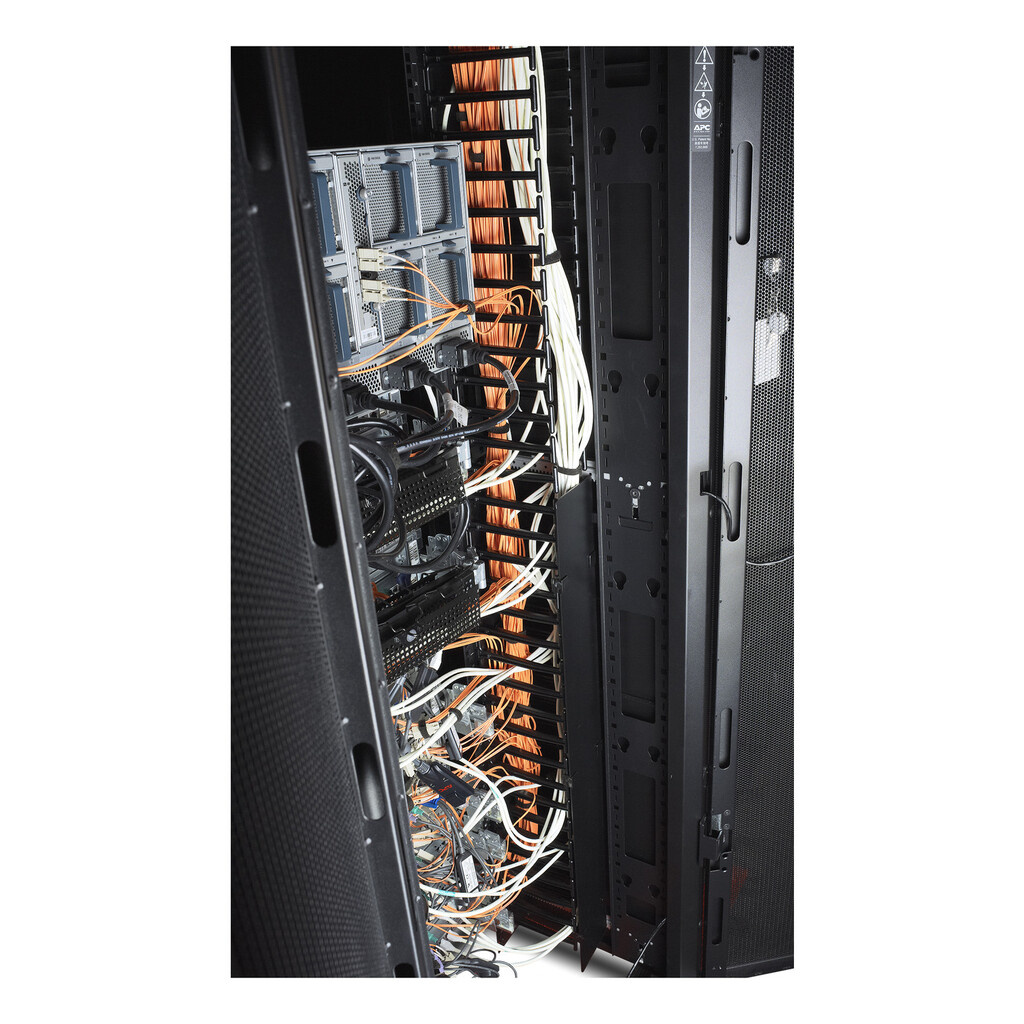 APC NetShelter Cable Management, Vertical Cable Manager, Hinged Covers, for NetShelter SX 750mm W 48U, Set of 2, 109 x 2184 x 1 - Image 3