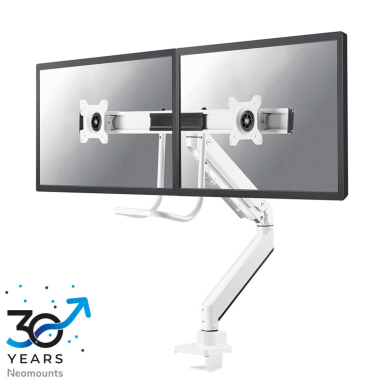 Neomounts NM-D775DXWHITE Monitor arm 10-32" - gas spring - Topfix - 180°-stop