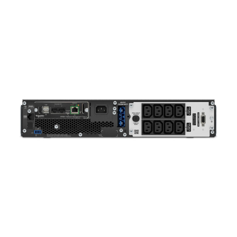 APC Smart-UPS On-Line, 1000VA, Rackmount 2U, 230V, 8x C13 IEC outlets, Network Card, W/ rail kit, W/O Lithium-ion external batt
