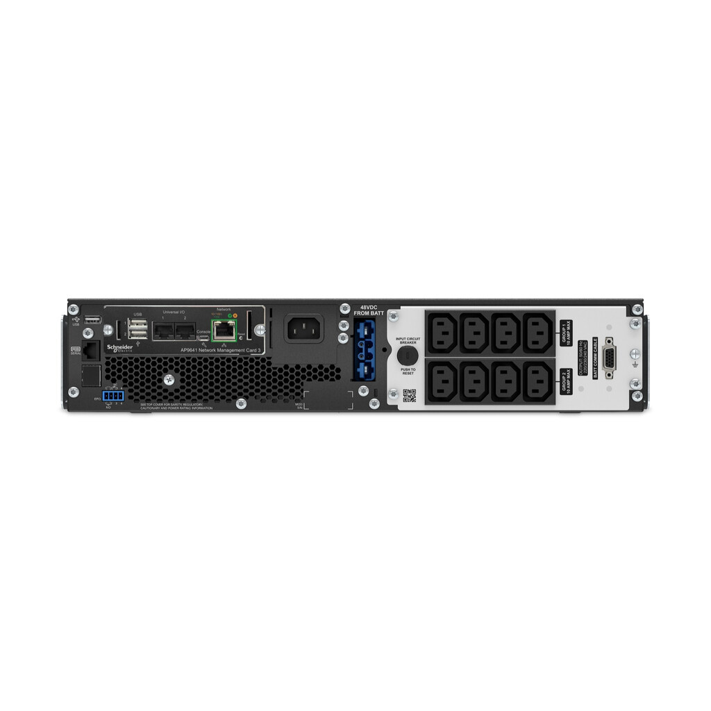 APC Smart-UPS On-Line, 1000VA, Rackmount 2U, 230V, 8x C13 IEC outlets, Network Card, W/ rail kit, W/O Lithium-ion external batt