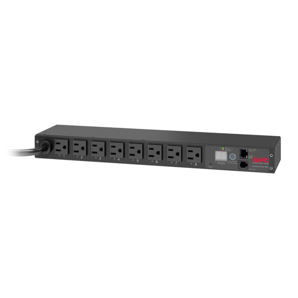 APC NetShelter Switched Rack PDU, 1U, 1.4kW, 120V, 15A, 8 NEMA 5-15R outlet - Image 4