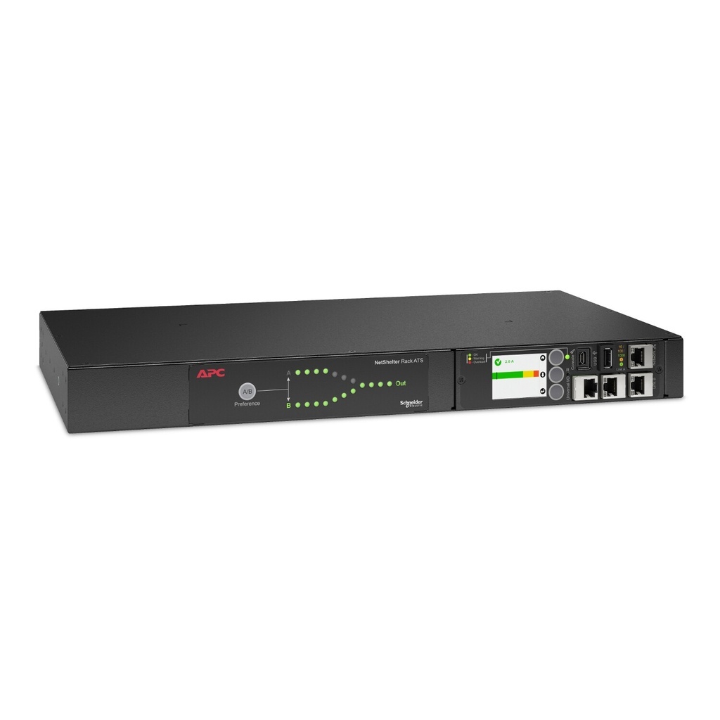APC Netshelter Rack Automatic Transfer Switch, 1U, 15A, 100/120V, 5-15 IN, 10 5-15R OUT, 50/60Hz - Image 2