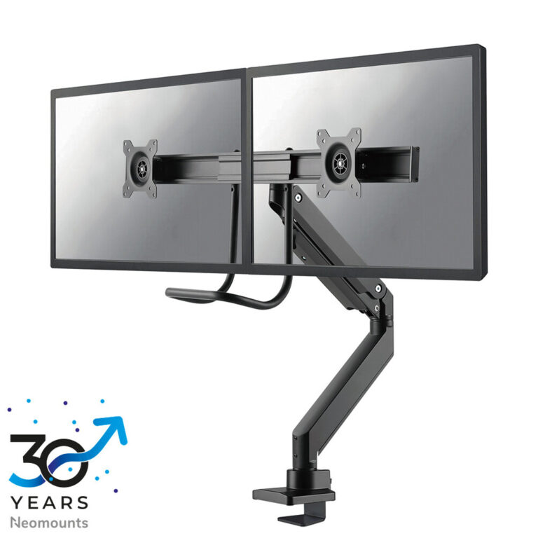 Neomounts NM-D775DXBLACK Monitor arm 10-32" - gas spring - Topfix - 180°-stop