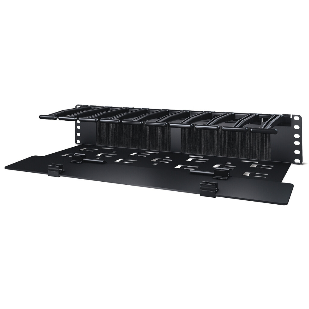 APC NetShelter Cable Management, Horizontal Cable Manager, 2U, with Cable Tie, Single Side with Cover, 482 x 89 x 165 mm - Image 2