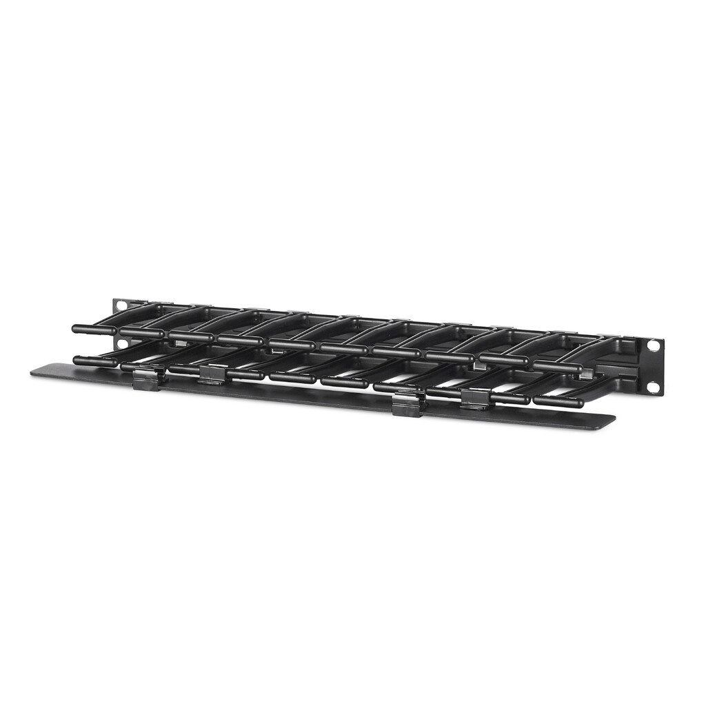 APC NetShelter Cable Management, Horizontal Cable Manager, 1U, Single Side with Cover, Black, 483 x 44 x 110 mm - Image 2