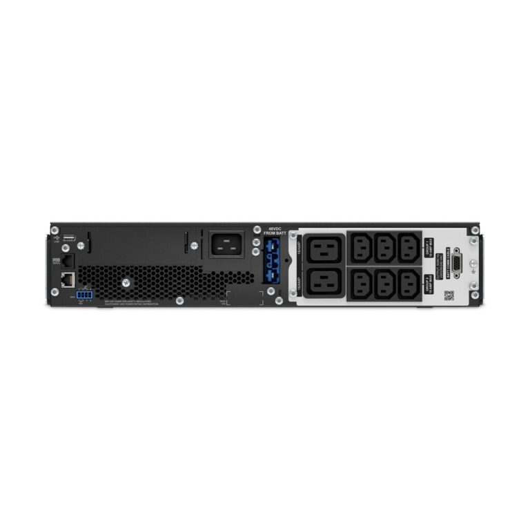 APC Smart-UPS On-Line, 3kVA, Rackmount 2U, 230V, 6x C13+2x C19 IEC outlets, SmartSlot, Extended runtime, W/rail kit, W/O Lithiu