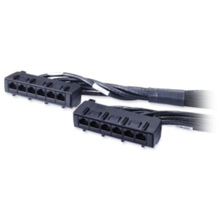 APC 60ft Cat6 UTP, 6x RJ-45 - 6x RJ-45 networking cable Black 18.29 m U/UTP (UTP)