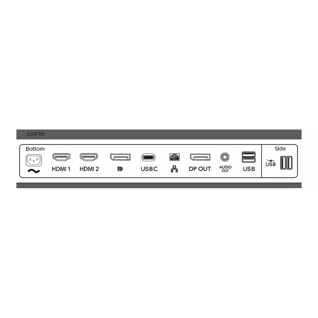 Philips P Line 326P1H/00 computer monitor 80 cm (31.5") 2560 x 1440 pixels Quad HD LED Black - Image 8