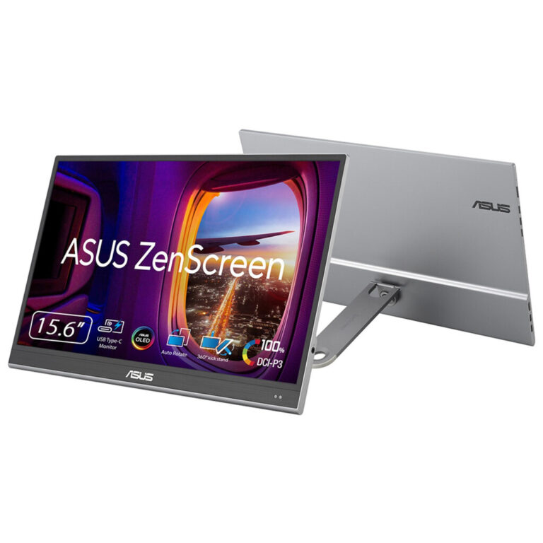 ASUS ZenScreen MQ16AHE computer monitor 39.6 cm (15.6") 1920 x 1080 pixels Full HD OLED Silver