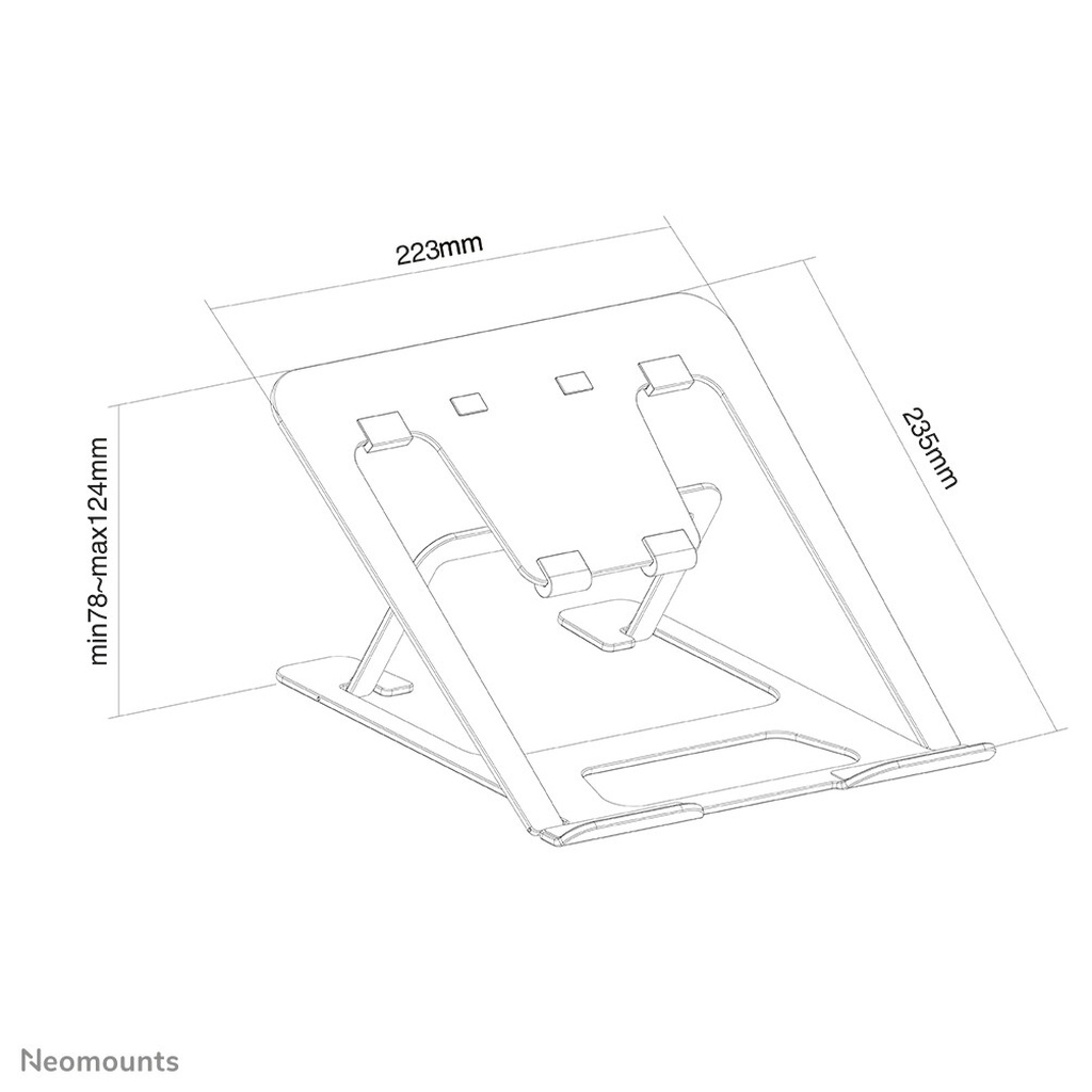 Neomounts NSLS085BLACK Laptop stand 10-17" - foldable - compact - universal - Image 17