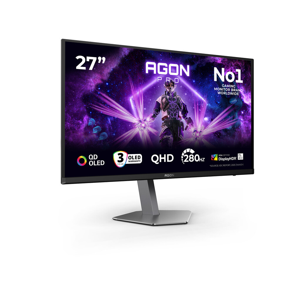 AOC AGON PRO AG276QZD2 computer monitor 67.3 cm (26.5") 2560 x 1440 pixels Quad HD QD-OLED Black, Grey - Image 12