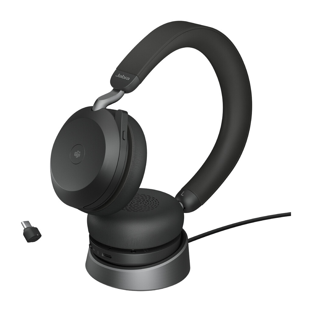Jabra Evolve2 75 - USB-C MS Teams with Desk Stand - Black - Image 4