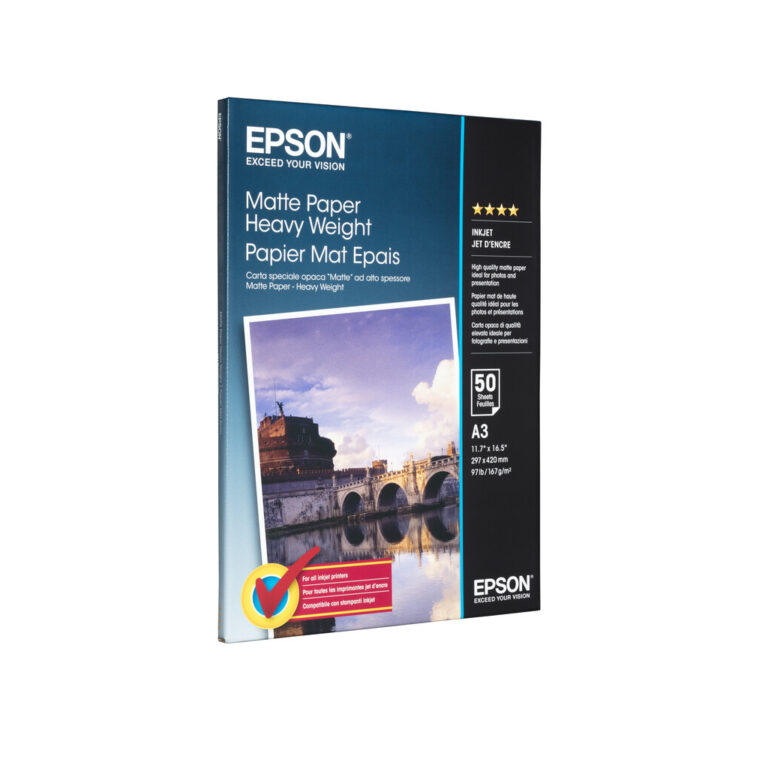 Epson Matte Paper Heavy Weight, DIN A3, 167g/m2, 50 Sheets