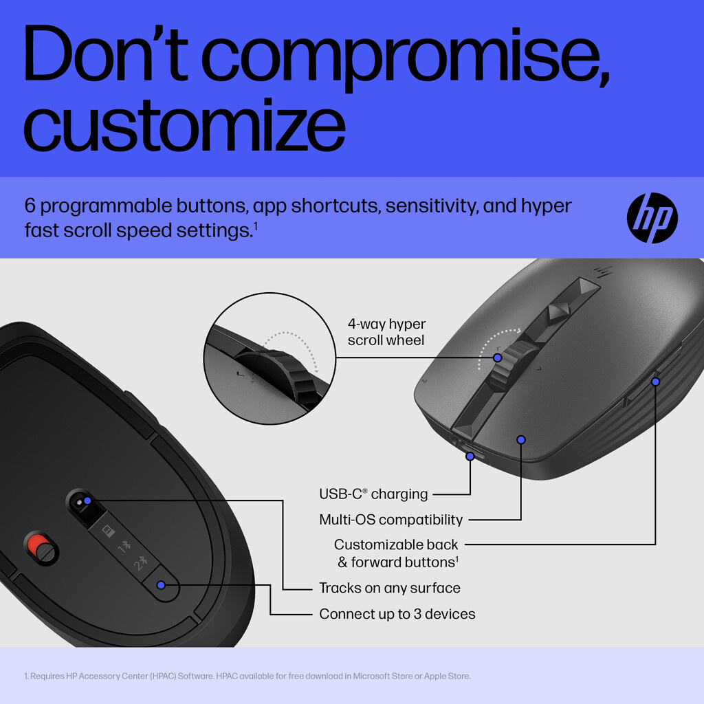 HP 715 Rechargeable Multi-Device Mouse - Image 22