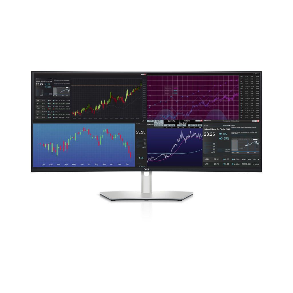 DELL UltraSharp U3824DW computer monitor 95.2 cm (37.5") 3840 x 1600 pixels Wide Quad HD+ LCD Black, Silver - Image 2