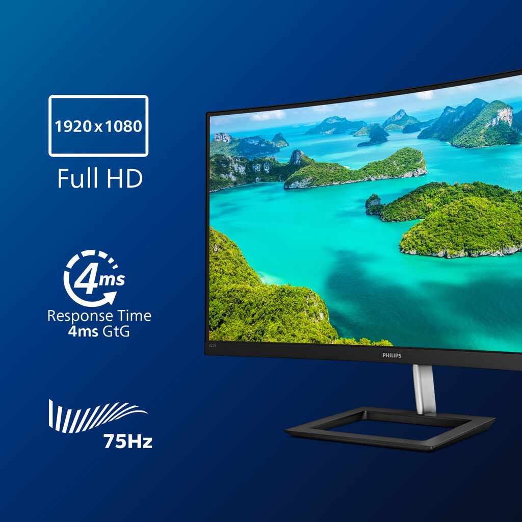 Philips E Line 322E1C/00 computer monitor 80 cm (31.5") 1920 x 1080 pixels Full HD LCD Black - Image 8