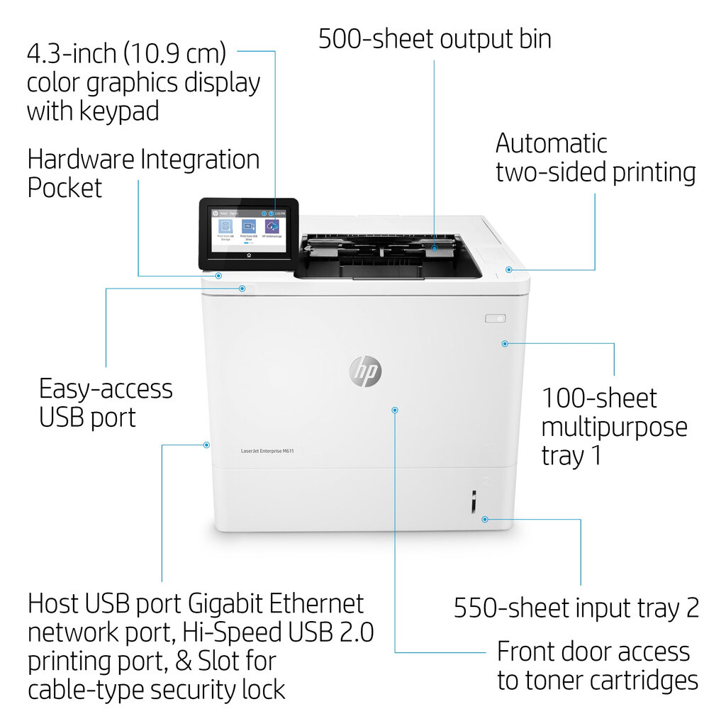 HP LaserJet Enterprise M611dn - Image 8