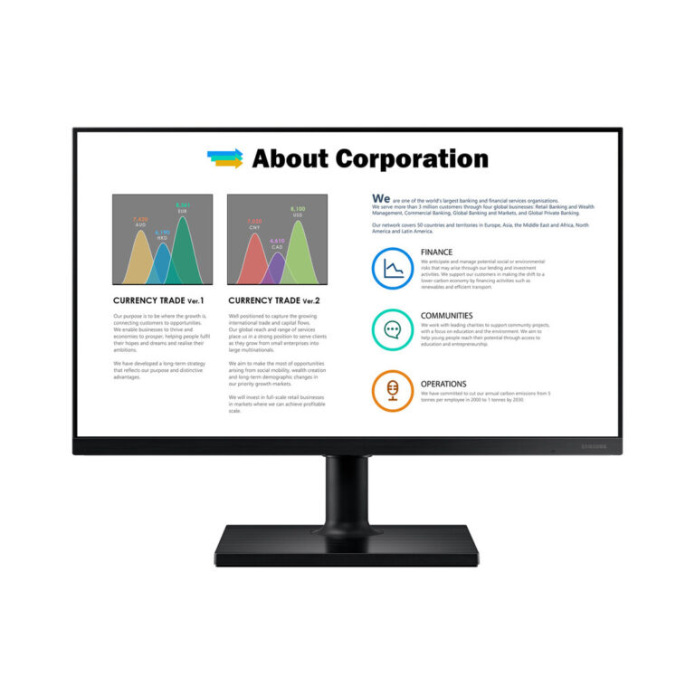 Samsung LF22T450FQR computer monitor 55.9 cm (22") 1920 x 1080 pixels Full HD Black