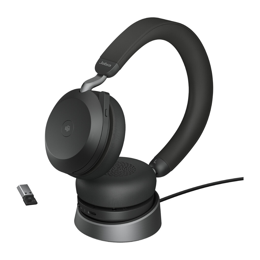 Jabra Evolve2 75 - USB-A MS Teams with Desk Stand - Black - Image 4