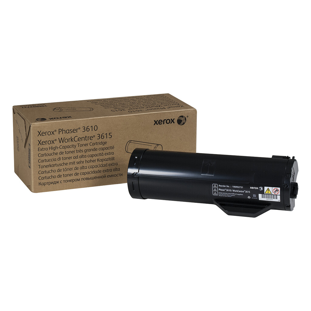 Xerox Genuine Phaser® 3610, WorkCentre® 3615 Black Extra High capacity Toner Cartridge (25300 Pages) - 106R02731
