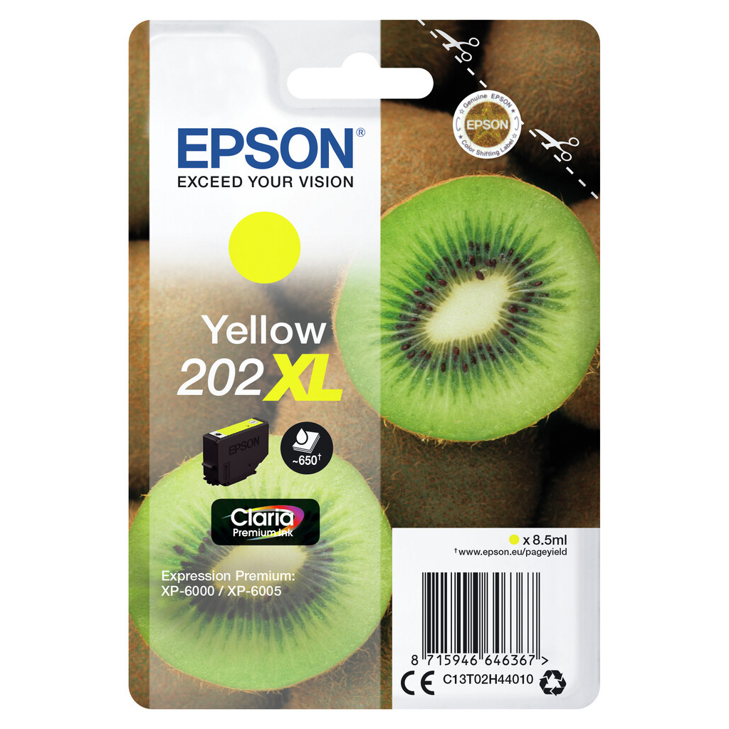 Epson Kiwi Singlepack Yellow 202XL Claria Premium Ink - Image 8