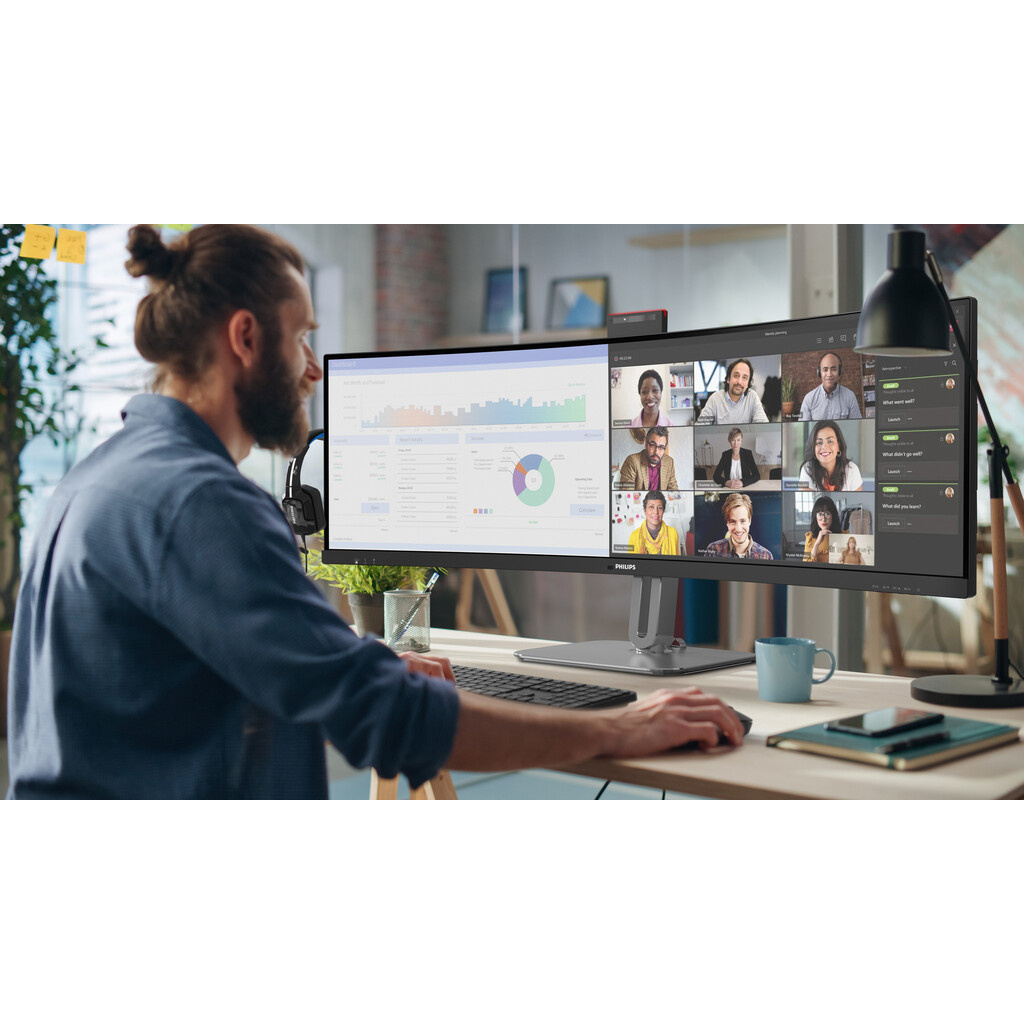 Philips 49B2U6900CH/00 computer monitor 124 cm (48.8") 5120 x 1440 pixels Dual QHD LCD Black - Image 8