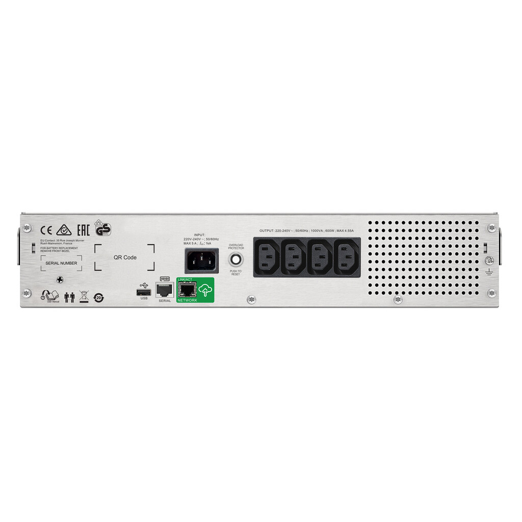 APC Smart-UPS C, Line Interactive, 1500VA, Rackmount 2U, 230V, 4x IEC C13 outlets, SmartConnect port, USB and Serial communicat - Image 2