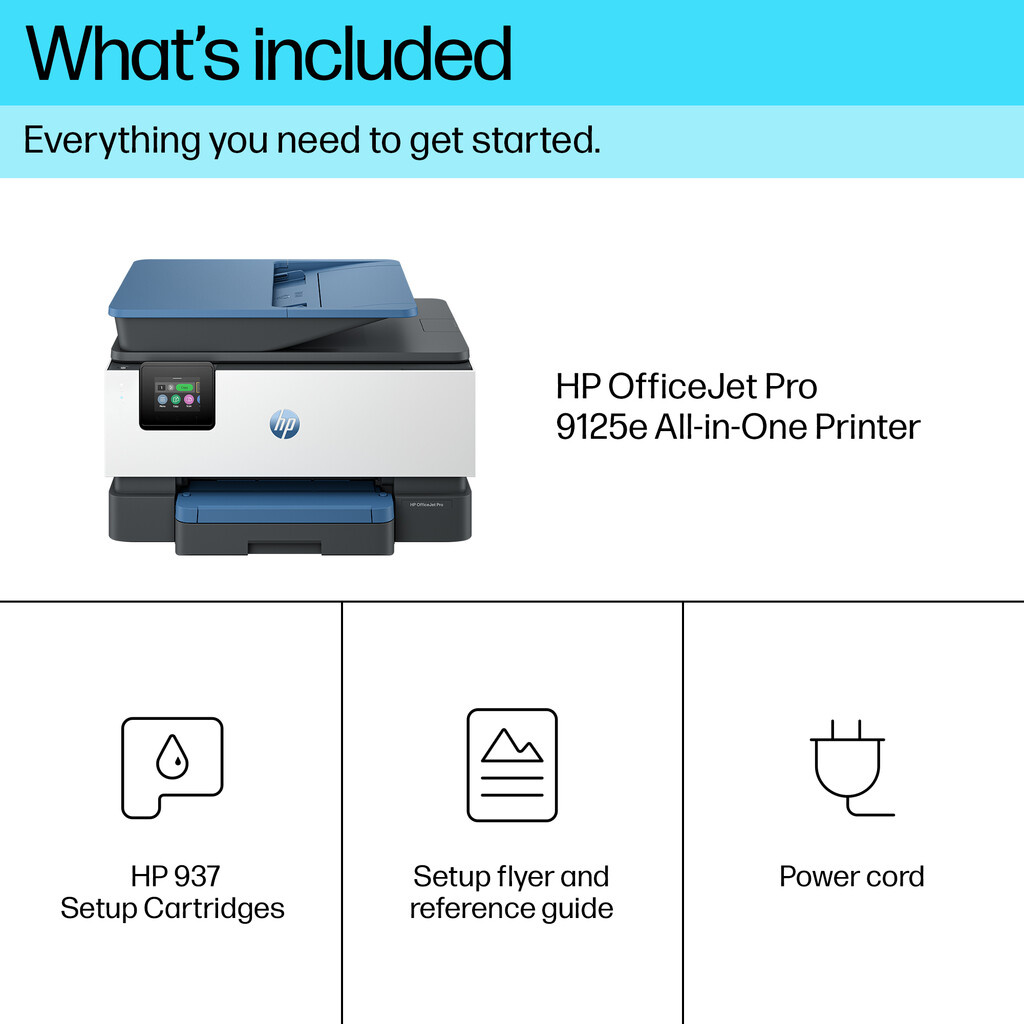 HP OfficeJet Pro 9125e Wireless All-in-One Color Printer, Instant Ink; Two-sided printing - Image 14