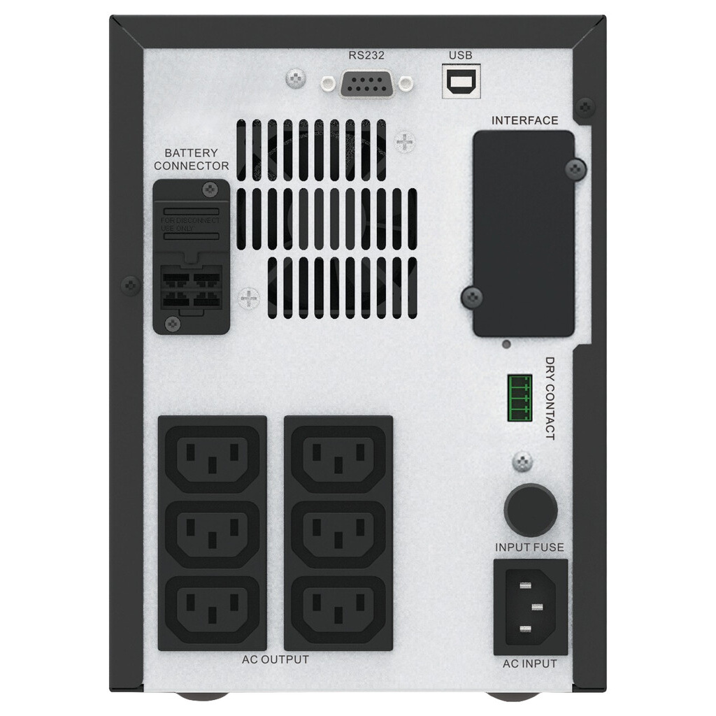 APC Easy UPS 1 Ph Line Interactive, 1500VA, Tower, 230V, 6 IEC C13 outlets, AVR, Dry Contact, LCD, W/O Network Card support - Image 3