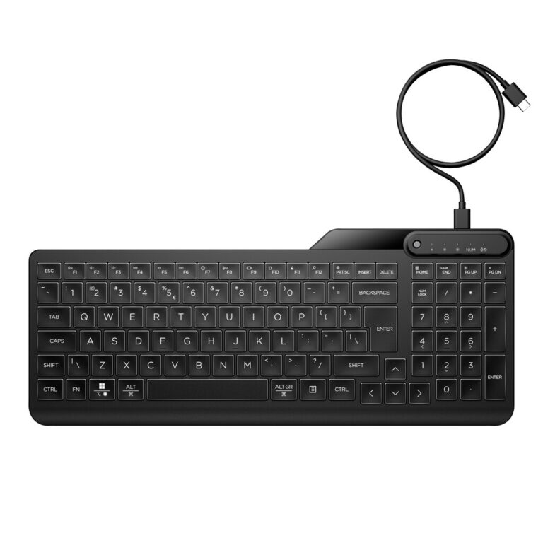 HP 405 Multi-Device Backlit Wired Keyboard