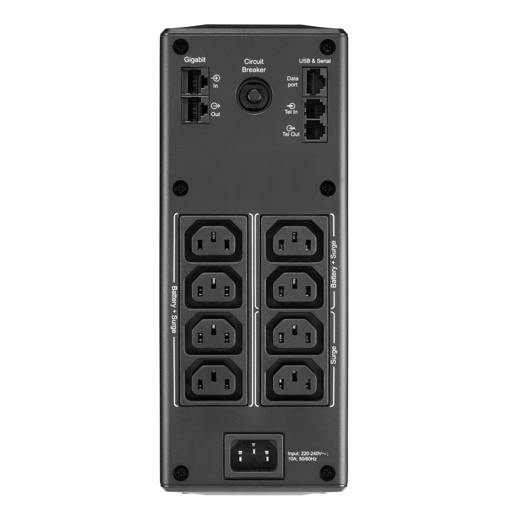 APC Back-UPS Pro, 1600VA/960W, Tower, 230V, 8x IEC C13 outlets, AVR, LCD, User Replaceable Battery - Image 9
